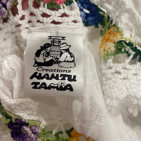 Nantu tamia traditional Inca style gauze crochet top one size - Picture 4 of 9